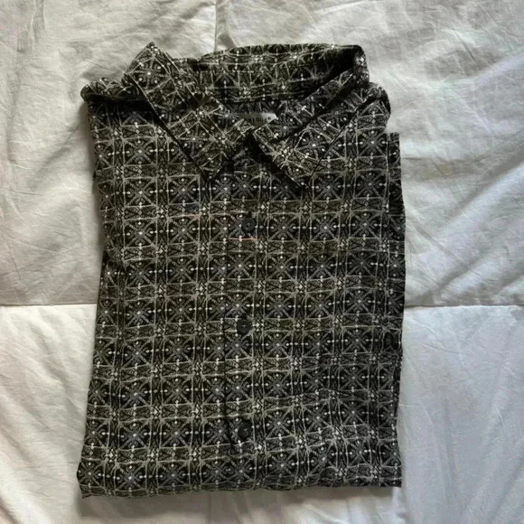 Vintage 90s Knightsbridge mens xxl funky pattern casual button down shirt - Picture 5 of 8